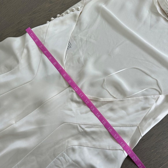 Reformation ROY Satin Wedding Dress Halter Gown - Fior Di Latte - with tags - 12 - Picture 11 of 13